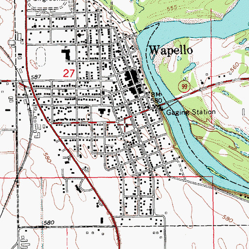 Topographic Map of Louisa County Sheriff's Office, IA