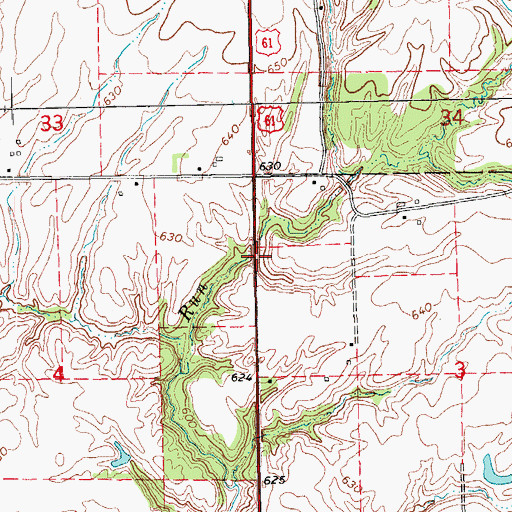 Topographic Map of Maple Lane RV Campground, IA