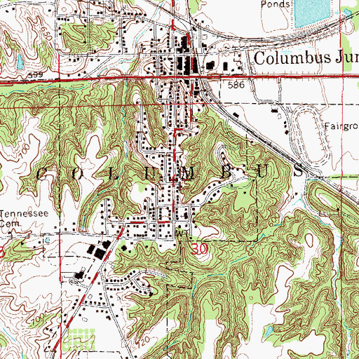 Topographic Map of Presbyterian Church, IA
