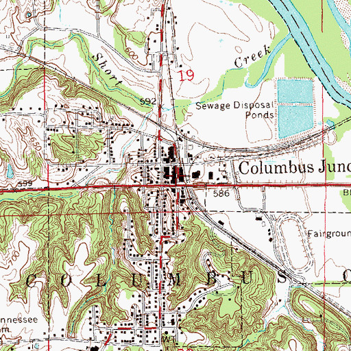 Topographic Map of Washington Eye Care Center, IA