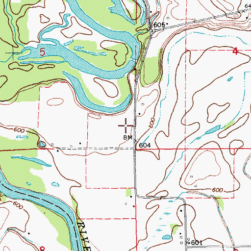 Topographic Map of Saint Pauls Cemetery, IA