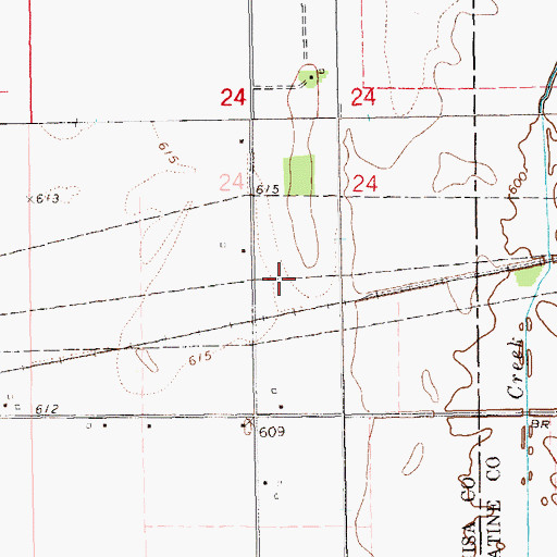 Topographic Map of Nicholson Cemetery, IA