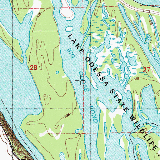 Topographic Map of Big Goose Pond, IA