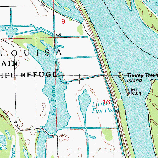 Topographic Map of Little Fox Pond, IA