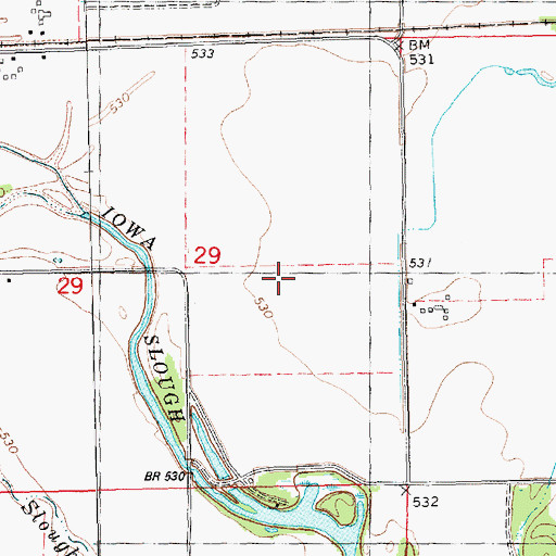 Topographic Map of Smith Cemetery, IA