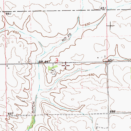 Topographic Map of Estle Cemetery, IA