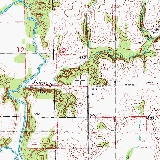 Topographic Map of Bretz Cemetery, IA