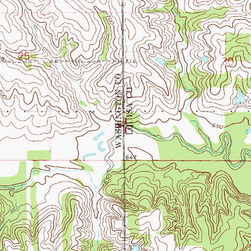 Topographic Map of County Line Bridge, IA