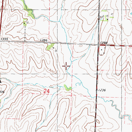 Topographic Map of Rosman Glendale Farms Recreation Area, IA