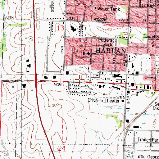 Topographic Map of Abundant Life Fellowship, IA