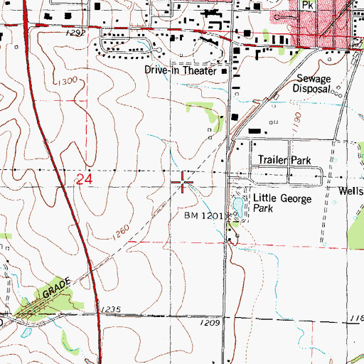 Topographic Map of Kingdom Hall of Jehovahs Witnesses, IA