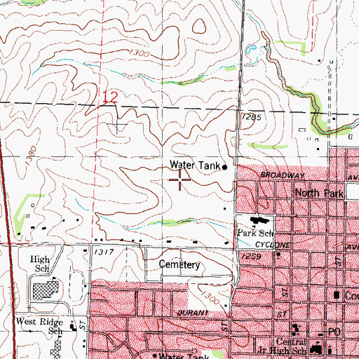 Topographic Map of Harlan Crest Home, IA