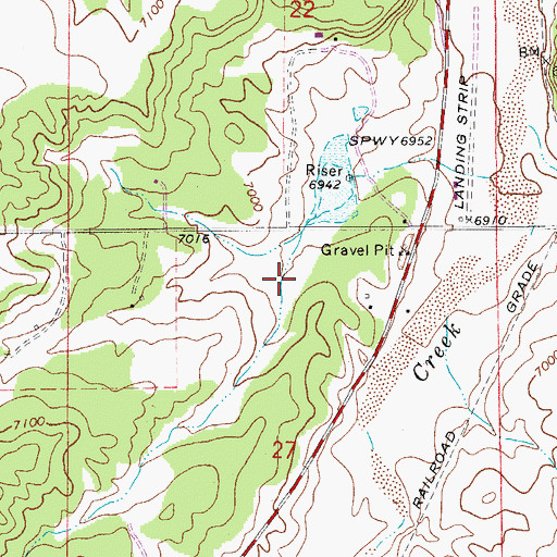 Topographic Map of Kiowa Creek Watershed 2-J-10 Dam, CO