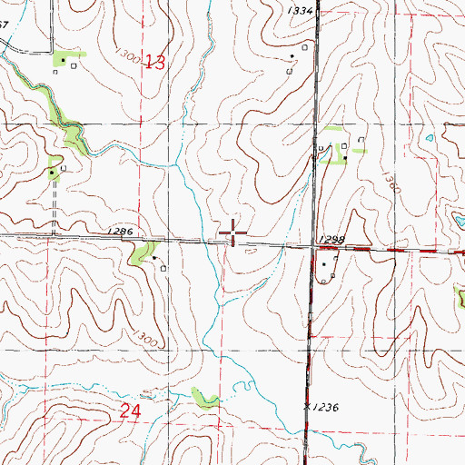Topographic Map of Rosman-Glendale Farm Golf Course, IA