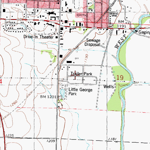 Topographic Map of Westridge Mobile Home Park, IA