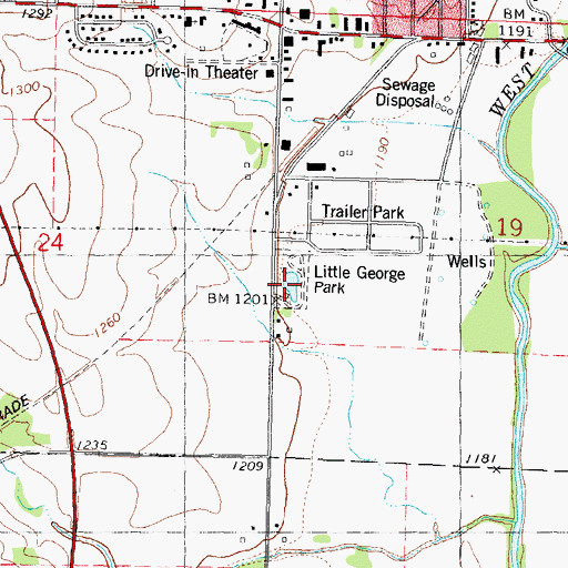 Topographic Map of Little George Lake, IA