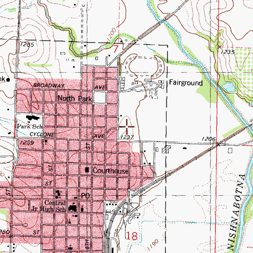 Topographic Map of Stamp Aquatic Center, IA