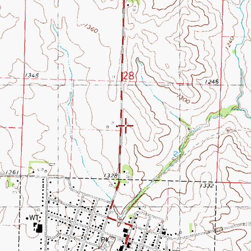 Topographic Map of Shelby Elevator, IA
