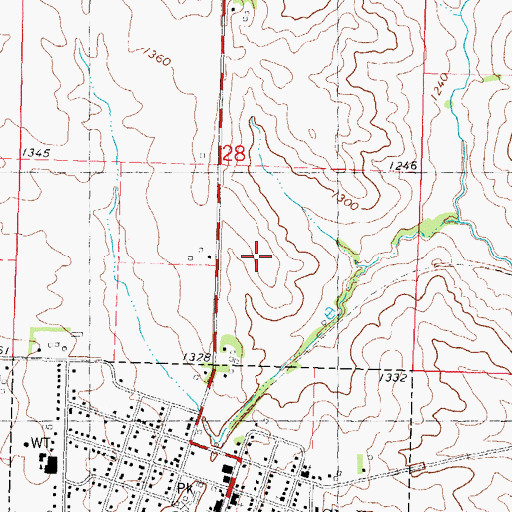 Topographic Map of Shelby United Methodist Church, IA