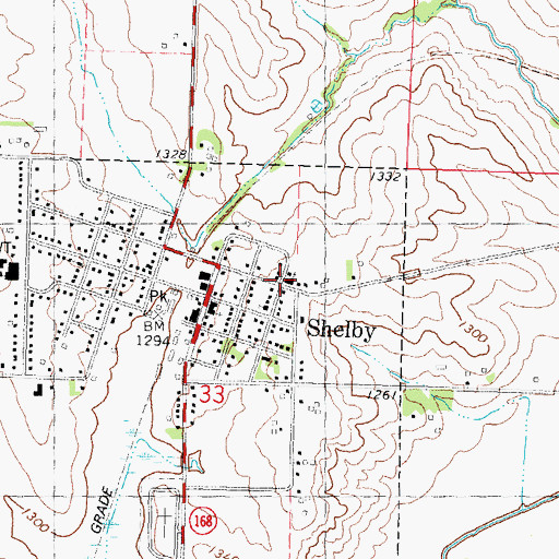 Topographic Map of United Lutheran Church, IA