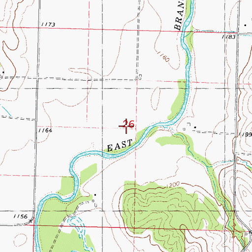 Topographic Map of Jacobson Cemetery, IA