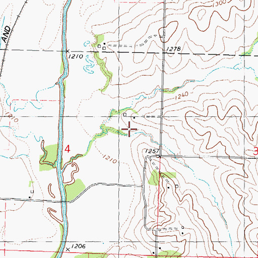 Topographic Map of Rabbit Hallow Cemetery, IA