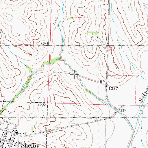 Topographic Map of Old Stone Arch Bridge, IA