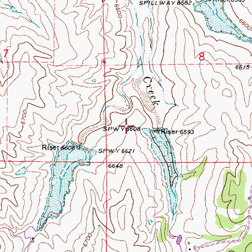 Topographic Map of Kiowa Creek Watershed 3-B-30 Dam, CO