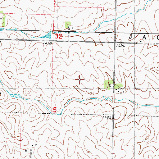 Topographic Map of Schrader Wildlife Area, IA