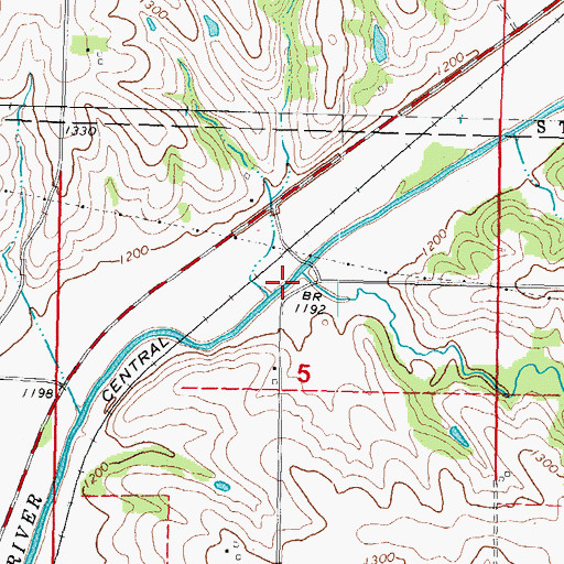 Topographic Map of Bliesman Landing, IA