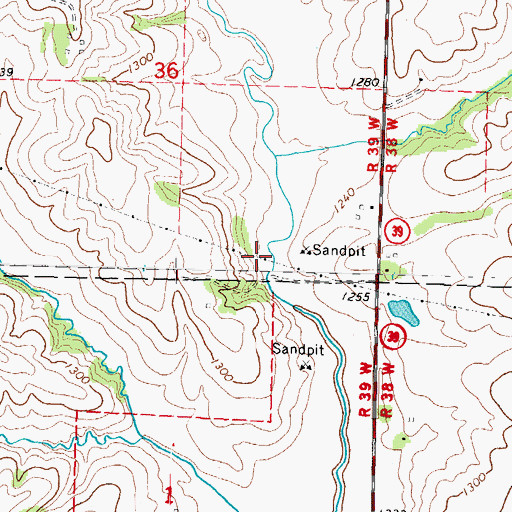 Topographic Map of Otter Creek Nature Area, IA