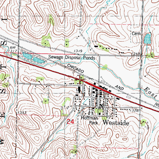 Topographic Map of Saint Anthony Medical Clinic, IA
