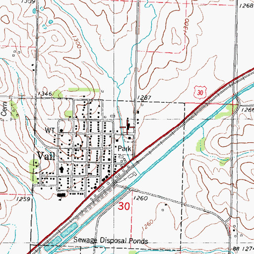 Topographic Map of Saint Anns Catholic Church, IA