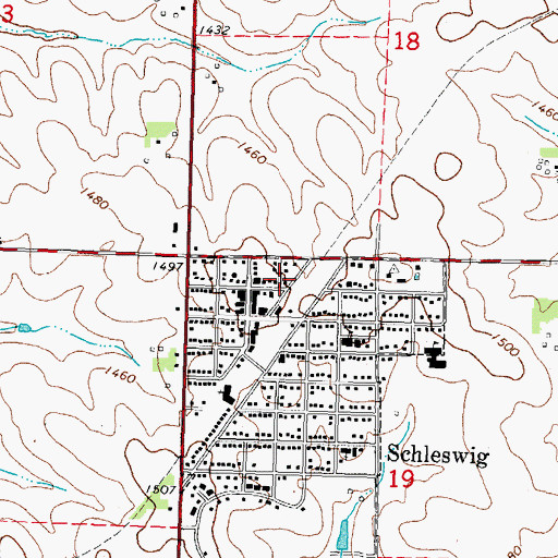 Topographic Map of Farmers Co-op Elevator, IA