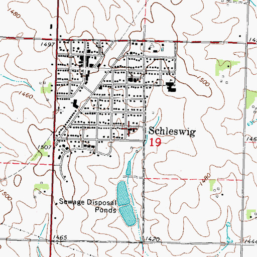 Topographic Map of Immanuel Lutheran Church, IA