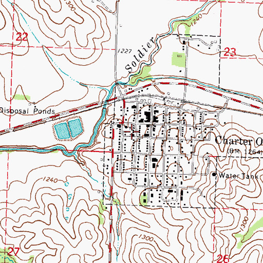 Topographic Map of United Methodist Church, IA