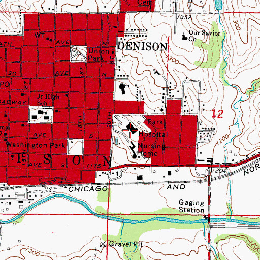 Topographic Map of Family Practice Specialists Center, IA