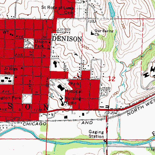 Topographic Map of Abundant Life Assembly of God Church, IA