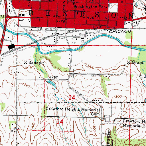 Topographic Map of Jehovahs Witnesses Hall, IA