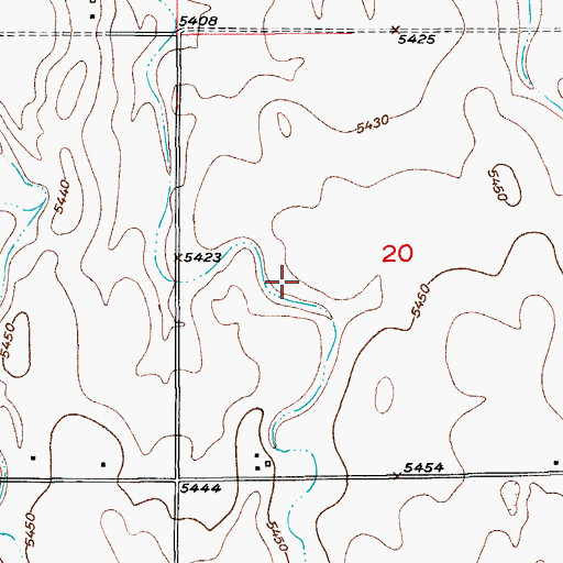 Topographic Map of James Layne Dam, CO