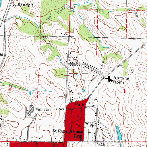 Topographic Map of Johnson Park, IA