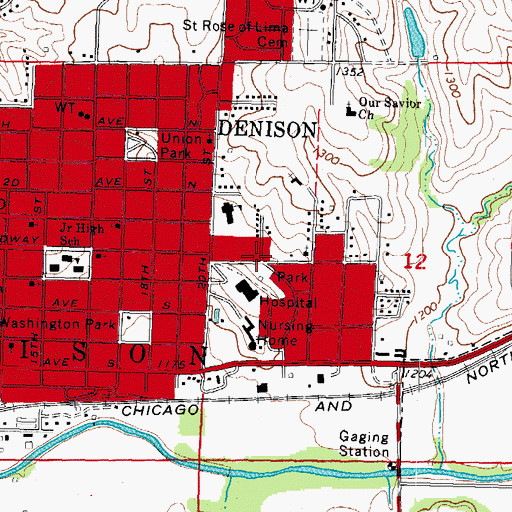 Topographic Map of Morningside Park, IA
