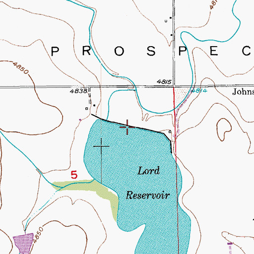 Topographic Map of D A Lord Number 4 Dam, CO