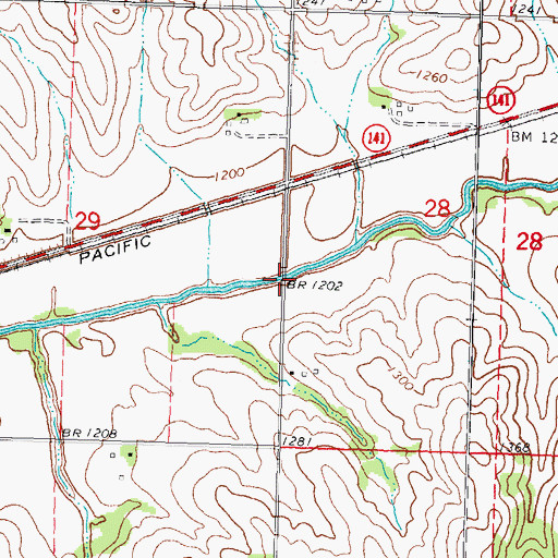 Topographic Map of East Soldier River Bridge, IA