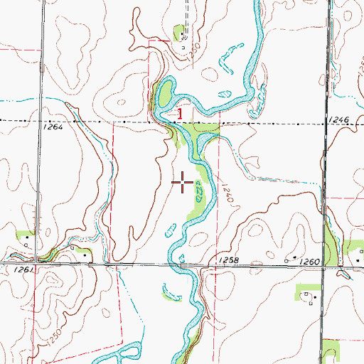 Topographic Map of Vogel Access, IA