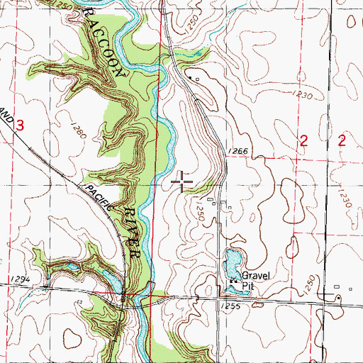 Topographic Map of McDonald Greenbelt, IA