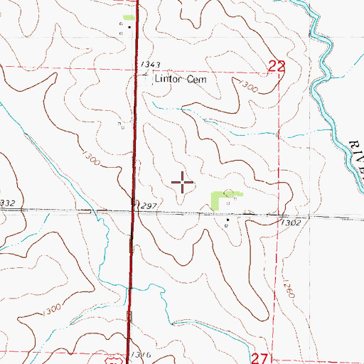 Topographic Map of Philo Post Office (historical), IA