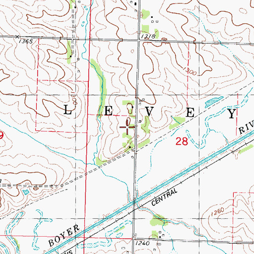 Topographic Map of Herring Post Office (historical), IA