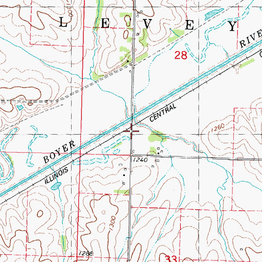 Topographic Map of McCloy (historical), IA