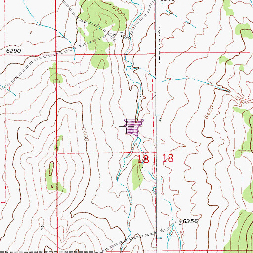 Topographic Map of Rubeck Number 1 Reservoir, CO